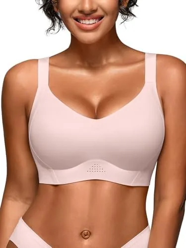full coverage jelly bras for women no underwire wireless seamless plus size bra supportive t shirt bralette for older 2xl gray pink